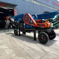 Concasseur à mâchoires portable Pe200*300 avec bande transporteuse, concasseur de pierres diesel, concasseur de roche de carrière, prix
