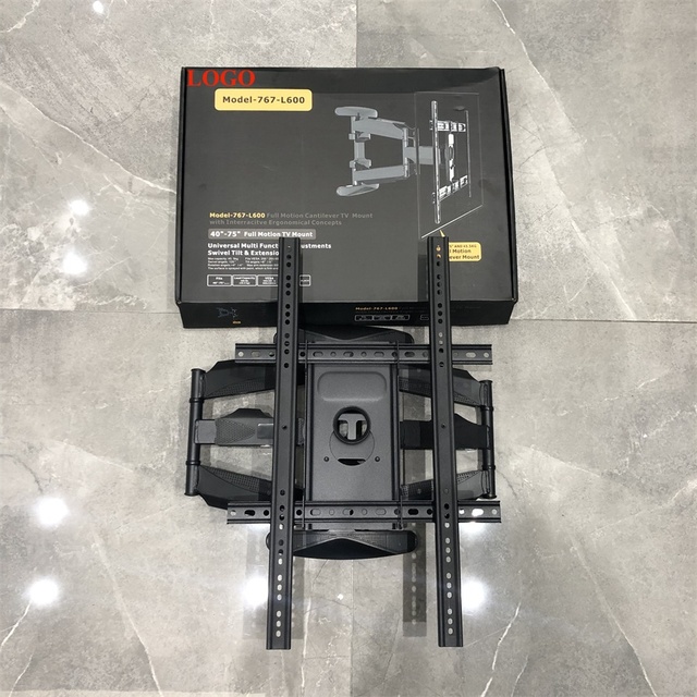 767-L600 Cover 40 to 75 Inch TV Wall Mount 600X420mm Full Motion Bracket TV Display Wall Mount Bracket