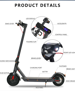 Patinete Eléctrico Plegable para Adultos de Aleación de Aluminio de 8.5 Pulgadas y 350 W con Batería de 36 V y 10 Ah, Modelo M365 Pro, Disponible en Almacenes de la UE y EE. UU. - Product Image 6