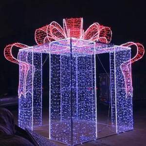 Sculpture Lumineuse Extérieure Étanche IP65 pour Décoration de Mariage, Boîte Cadeau Géante Créative de Noël et Halloween pour Paysage - Product Image 2