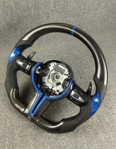Volant en cuir M adapté aux BMW F30 F32 F10 F20 F07 F01 E46 E60 E90 M3 M4 M5 <span class=keywords><strong>M7</strong></span>, volant personnalisé en fibre de carbone avec LED - Product Image 2
