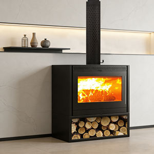 Poêle à <span class=keywords><strong>bois</strong></span> en acier autoportant de conception moderne, foyer multi-combustibles d'intérieur, garantie de 3 ans pour villa, <span class=keywords><strong>prix</strong></span> d'usine Chine - Product Image 1