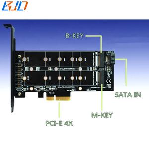 Kartu Adaptor SSD 2025 PCI Express X4 PCI-E 3.0 4X ke NGFF <span class=keywords><strong>M</strong></span>.<span class=keywords><strong>2</strong></span> <span class=keywords><strong>M</strong></span>-Key B-Key NVME SATA 2280 22110 - Product Image 2
