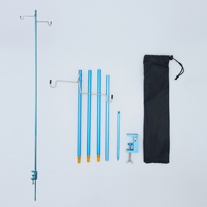 Portable Aluminum Alloy Lamp <b>Pole</b> 3M-12M Height Folding Outdoor Camping Light Stand <b>Hook</b> Desktop Use - Product Image 1