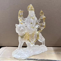 Figura de Resina, Estatua del Dios Hindú Durga, Diosa sobre Tigre, Escultura del Sudeste Asiático, Adornos de Templo Indio, Regalos para la Festividad de Diwali