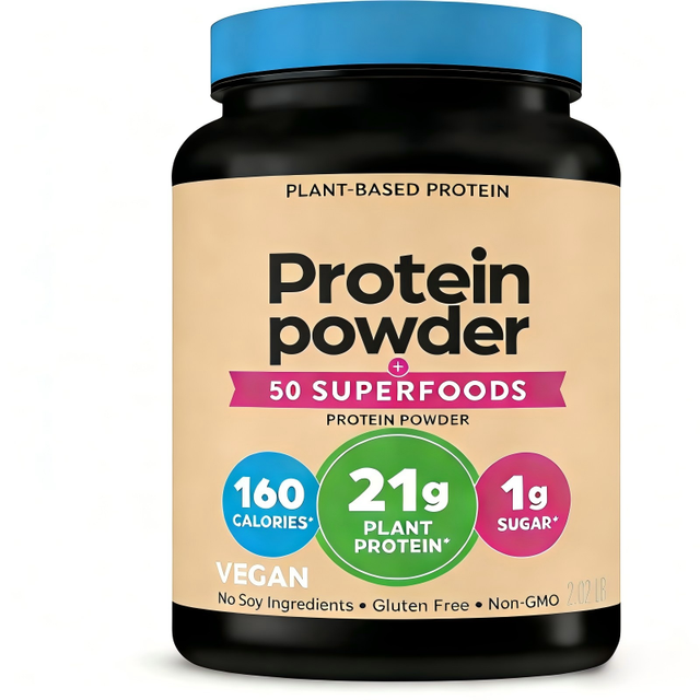 OEM/ODM Organic Vegan Protein Superfoods Powder | Vanilla Bean Plant-Based Protein Powder, Gluten Free Non-GMO No Added Sugar