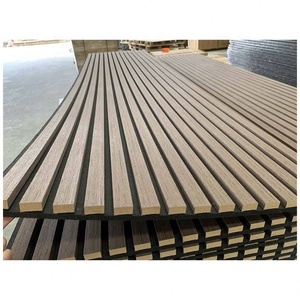 Panneaux muraux acoustiques en bois à lattes modernes de 96 pouces pour salon, chambre à coucher, appartement - Hauteur de 8 pieds, utilisation hôtelière, conception graphique - Product Image 6