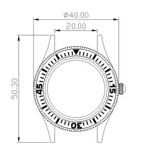 40mm sapphire nh35 SKX Mod phần trường hợp đồng hồ cho Seiko nh35a nh36 phong trào 28.5mm quay số - Product Image 5