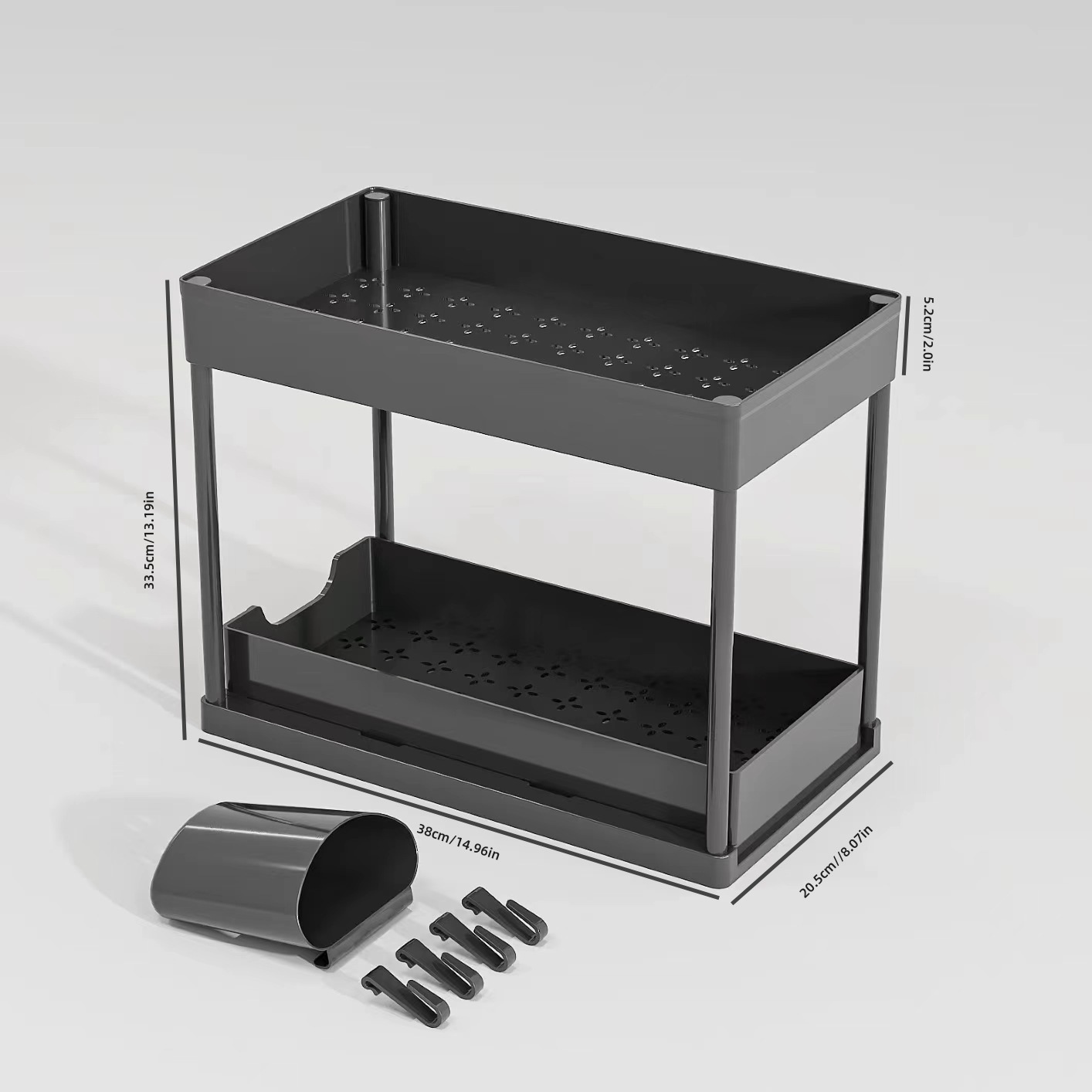 Negro - Cajón extraíble inferior