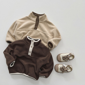 <span class=keywords><strong>Pull</strong></span> en <span class=keywords><strong>polaire</strong></span> à col roulé pour garçons, filles, bébés et enfants, nouvelle arrivée automne-hiver, style coréen Mori, tout-aller, chaud et léger - Product Image 2