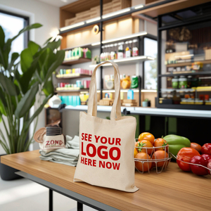 Thân thiện với môi tùy chỉnh bông mua sắm Túi <span class=keywords><strong>tote</strong></span> bán buôn tái chế vải hữu cơ với tùy chỉnh in ấn thiết kế đồng bằng - Product Image 1