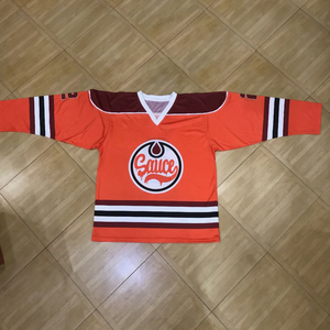 Maillot de hockey sur glace personnalisé pour adultes, impression par transfert thermique, design de logo Capitals, 100% polyester, séchage rapide, respirant - Product Image 1