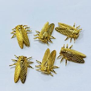 Perhiasan perangkat keras DIY liontin Cicada serangga tembaga cor dengan kepribadian khas bahan utama kuningan - Product Image 3