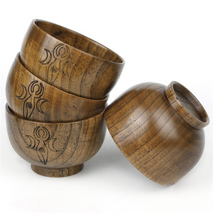 Nouveau bol en bois étoile à cinq branches du fabricant bol de rangement de déesse de lune triphasée décoration d'autel WICCA - Product Image 5