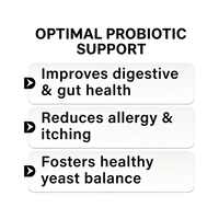 En stock : Probiotique premium pour chiens avec enzymes digestives pour la santé intestinale, soulage les gaz et la diarrhée, et soutient l'immunité