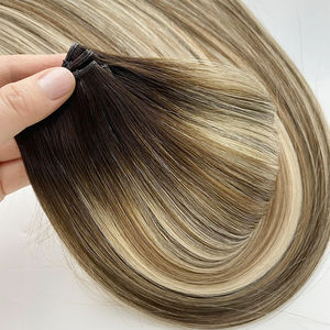 ผมต่อแบบเวอร์จินจากจีน ขายส่ง แบบเส้นเดี่ยว ปลายผมหนา ทุกสี เหมาะสำหรับ Genius Weft - Product Image 4