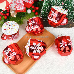 Abalorio <span class=keywords><strong>de</strong></span> plástico manchado <span class=keywords><strong>de</strong></span> Navidad <span class=keywords><strong>de</strong></span> alta calidad hecho a máquina elegante escena colgante vestido <span class=keywords><strong>adornos</strong></span> <span class=keywords><strong>de</strong></span> árbol respetuoso con el medio ambiente bajo - Product Image 2