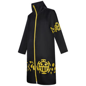 BAIGE Anime <span class=keywords><strong>Cosplay</strong></span> Trafalgar D. Water <span class=keywords><strong>Law</strong></span> Deux ans plus tard, Cape de costume, Manteau noir en polyester pour hommes adultes, Fête d'Halloween - Product Image 4