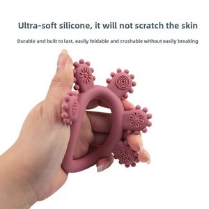 Nouveau Anneau de Dentition Anti-Cryogénie pour Bébé, Jouet Rond en Silicone Alimentaire 0-24 Mois, Couleur et Logo Personnalisables - Product Image 3