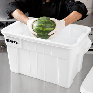 Rubbermaid Brute 20 Gal NSF Boîte de transport empilable <span class=keywords><strong>en</strong></span> plastique grise pour service de stockage des aliments Fourre-tout <span class=keywords><strong>en</strong></span> plastique avec couvercle - Product Image 3