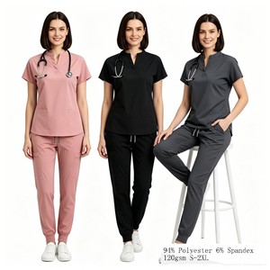 42015 Tute Sportive con Colletto Rialzato, Completo Uniforme Ipoallergenico, Completo Uniforme <span class=keywords><strong>Rosa</strong></span> da Uomo - Product Image 1