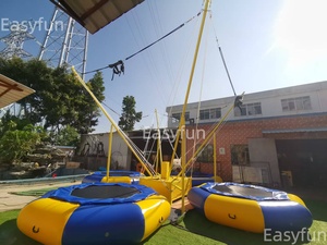 Equipo de Juegos Interior al por Mayor, Trampolín Elástico con Arnés y Remolque Móvil para <span class=keywords><strong>Alquiler</strong></span>, Trampolín Elástico para 4 Personas - Product Image 6