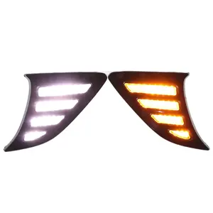 LED DRL בשעות היום ריצת אורות כיסוי לוח הפעל אות נהיגה אור ערפל מנורת עבור סוזוקי Ciaz 2019 2020