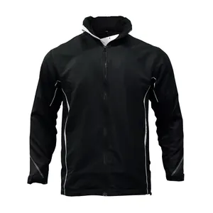 Custom Jackets Black Cut And Sew Windcheater Men's Sport Training Tracksuit