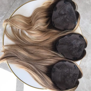 Châu Âu Trinh Nữ Tóc Lụa cơ sở đóng cửa toupee sóng tự nhiên cho cô gái tóc vàng tay gắn Mono knots mật độ 120% lớp biểu bì phù hợp cho - Product Image 3