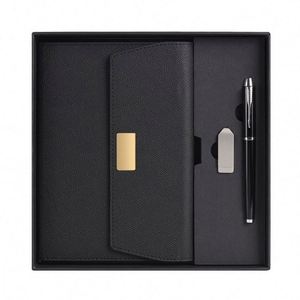 Ideas de Productos Nuevos 2025, Cuaderno de Cuero Corporativo al por Mayor, Agenda A5 de Lujo Personalizable, Juego de Regalo con Memoria USB - Product Image 5