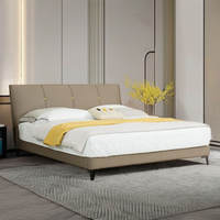 Matelas-lit en mousse à mémoire de forme moderne à température contrôlée, cadre en bois souple luxueux, lits rembourrés nouvelle définition