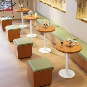 Muebles <span class=keywords><strong>de</strong></span> Madera Personalizados para Restaurante, Cafetería, Bar, Asientos <span class=keywords><strong>de</strong></span> Esquina en Forma <span class=keywords><strong>de</strong></span> Cabina, Juego <span class=keywords><strong>de</strong></span> Sofás <span class=keywords><strong>de</strong></span> Cuero - Product Image 3