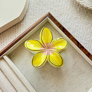 Pinzas de Pelo de Moda al por Mayor para Mujer, Geométricas, Dulces y Elegantes, de 8CM, con Diseño de Mármol y Flor de Huevo, de Plástico, para Niñas - Product Image 5
