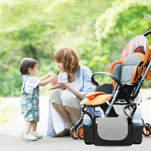 Travel Hanging Baby Stuff Organizer Stroller Bag Diaper Caddy Baby Stroller Organizer Bag