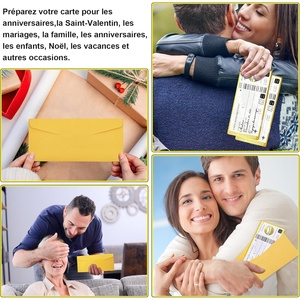 Gratta e vinci personalizzati con busta d'oro e timbratura in argento per regalo di compleanno buono viaggio per luna di miele sorpresa - Product Image 6