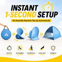 Tente de plage portable XL Pop-up, abri solaire UV50, installation automatique, parasol pour le camping, la randonnée, le pique-nique, avec sac