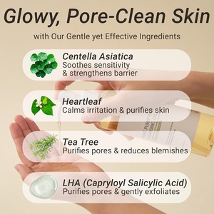 Lance Oem Odm Huile Nettoyante Purifiante Contrôle des Pores 200ml Nettoyant Visage Centella Tea Tree Thé Vert LHA <span class=keywords><strong>Démaquillant</strong></span> Doux - Product Image 3