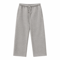 Joggers à jambe droite personnalisés avec logo, en coton épais 380 GSM, style streetwear minimaliste pour homme, coupe ajustée