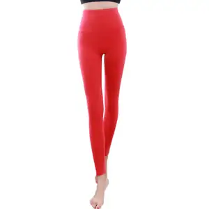 Wholesale custom logo 100% cotton warm pants polartec corset fitness waist trainer high waist workout yoga girls womens leggings