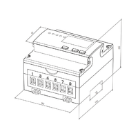 Medidor de Energía Eléctrica Inteligente Trifásico Bidireccional con Pantalla Retroiluminada Transparente Grande, Comunicación Modbus RTU