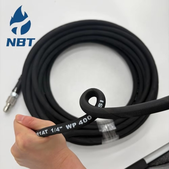NBT 5800Psi Auto Washer Hose Cleaning Steel Pipe High Pressure Washer Hose Fit for Karcher K2 K3 K4 K5