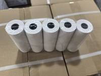 Rouleau de papier thermique 3 couches 57x40mm, simple couche, blanc, avec tube en plastique pour imprimantes de caisse enregistreuse/TPV/GAB