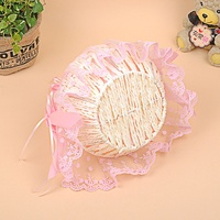 Rotan geweven ronde handmand in Koreaanse stijl met kanten rand, bruidsmeisjes- en fruitmand