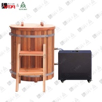 Vente en gros de bacs à glace en bois à siège unique | Plongeant froid en acier inoxydable + baril intérieur + bain de glace + baignoire intérieure