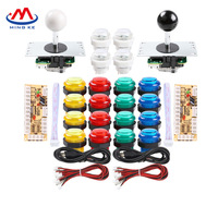 Kit d'arcade USB pour deux joueurs 28 #   Kit de machine de combat avec bouton lumineux et joystick Sanhe