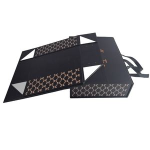 ความจุขนาดใหญ่ทําด้วยมือ<span class=keywords><strong>แบบ</strong></span>กําหนดเองพับกล่องปิดด้วยแม่เหล็กพร้อมเข็มขัดริบบิ้นสําหรับผลิตภัณฑ์สําหรับผู้ชาย - Product Image 3