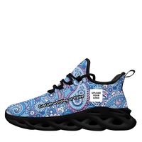 Chaussures décontractées personnalisées en gros, en maille, à lacets, antidérapantes, légères, respirantes, avec coussinets, motif Mandala, confortables