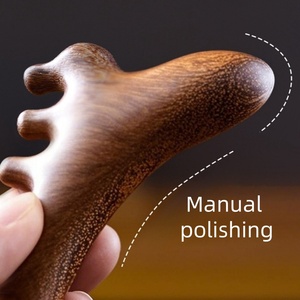 Peigne de massage en bois Outil Guasha en bûches naturelles, peigne de massage sans peinture pour cheveux - Product Image 6