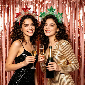 Diadema de Estrella para Fiesta de Año Nuevo, Aro para el Cabello de Navidad, Decoración para Cumpleaños y Bodas, Corona Brillante para Celebraciones - Product Image 3