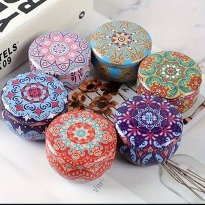 Barattoli all'ingrosso in metallo rotondi a campana, stile retrò boho, piccoli contenitori per caramelle, tè, candele e profumi - Product Image 2